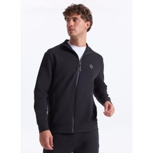 Discovery Expedition D5WM-SWT3988 Siyah Dik Yaka Relaxed Düz Erkek Sweatshırt