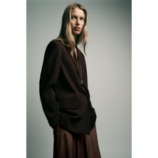 Açelya Okcu Premium Kybele  Oversize Kruvaze Dokuma  Ceket