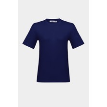 Açelya Okcu Premium Pamuklu Oversize Bisiklet Yaka Kısa Kol Tişört