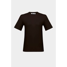 Açelya Okcu Premium Pamuklu Oversize Bisiklet Yaka Kısa Kol Tişört