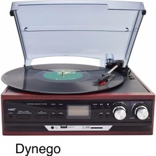 Kn-27 Bluetoothlu Kumandalı Hoparlörlü Pikap Radyo Kaset USB Mp3 33-45-78 Plaklar Çalar