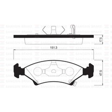 SANGSIN ÖN BALATA SEPHIA 1.51 165-1.81 165 1996-1998 GDB3224-GDB3096 OK2Y33323Z WVA23384 WVA23385