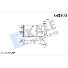 Turbo Radyatörü Intercooler Ducato-Jumper-Boxer Al/pl/brz 295X202X62 1307012080 0384 E4 1340934080