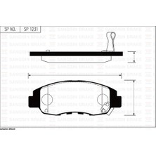 SANGSIN ÖN FREN BALATA HONDA ACCORD 2.0L F20A F20B CB CD KASA 1990-1995 45022SM4A00 45022SM4A01 45022SM4517