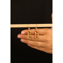 ÇGK KUYUMCULUK  Samanyolu Modeli Altın Küpe CGKKP0236