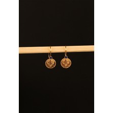ÇGK KUYUMCULUK Tuğra Desenli Para Altın Küpe CGKKP0233
