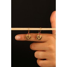 ÇGK KUYUMCULUK Tuğra Desenli Para Altın Küpe CGKKP0234