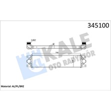 Turbo Radyatörü Intercooler Master 2-3-Movano 2.5dcı Al/pl/brz 738X175.3X40 7701057121 4415074