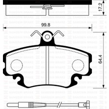 SANGSIN ÖN BALATA FİŞLİ RENAULT R9-R19-R21-CLIO I-2-MEGANE 1-TWINGO-LOGAN-SANDERO-SOLENZA 7711130071