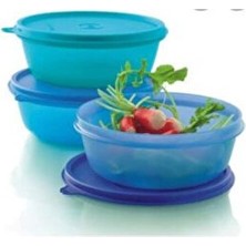 Tupperware Üç Şekerpare Hava Geçirmez Kapaklı 600 ml Çok Amaçlı Saklama Kabı Seti