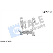 Turbo Radyatörü Intercooler Passat-Superb Al/pl/brz 230X203X62 8D0145805C 3B0145805D 8D0145806