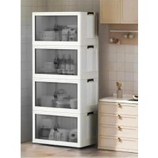 Trend Maison 4 Katlı Çok Amaçlı Organizer Dolap Banyo Mutfak Saklama Kutusu Beyaz