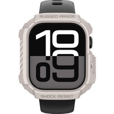 Spigen Apple Watch 42mm Seri 11/10 ile Uyumlu Kılıf Rugged Armor 2 Dune Beige - ACS10493