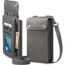 Spigen Tüm Telefonlar ile Uyumlu Ayarlanabilir Omuz Askılı Cüzdan / Seyahat Çantası Valentinus City Gray - AFA07130