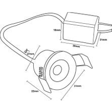 CATA 1,5W GÜNIŞIĞI LEDLİ YILDIZ SPOT (SATEN KASA)