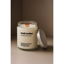 Basement : Mad Amber : Cam Kavanozda Kokulu %100 Soya Mum (Amber, Vanilya, Sedir, Çam, Sandal Ağacı)