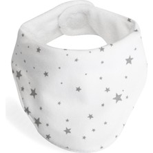 Babyjem Yenidoğan Fular Yıldızlı Mama Önlüğü Gri