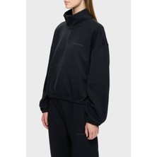 Les Benjamins Pamuklu Regular Fit Yarım Fermuarlı Dik Yaka Sweat Bayan Sweat LB25FWCLAFUSW