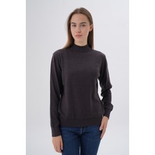 Trist Star Kadın %100 Organik Pamuk Yarım Balıkçı Yaka Triko Kazak Örme Bluz TRIST-6104