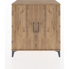 Dienni Hyperion Şifonyer 4 Raflı 2 Kapaklı 88X44X96 Çam-Çam