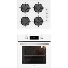 Silverline Beyaz 2'li Ankastre Set 5 Yıl Garanti (CS5335W01+BO6504W01)