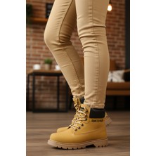 Conteyner Camel Nubuk Soğuğa Dirençli Kaymaz Unisex Bot 922 G