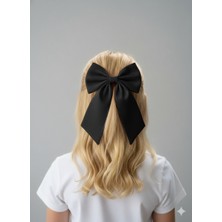 Sibel Günay Butik Sade Siyah Kurdele Toka | Özel Gün Aksesuarı | Okul & Günlük Kullanım