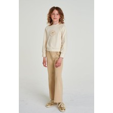 Lia Lea Bg Store Kız Çocuk Altın Pantolon Rahat Kalıp Günlük Stil 4 Yaş Model