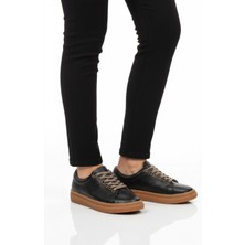 Pierre Cardin Siyah Bağcıklı Kaymaz Taban Kadın Casual Ayakkabı PC-55071 Z
