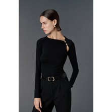 Vatkalı Damla dekolteli bluz - Premium Edition