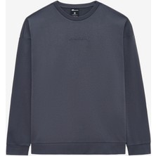 Skechers M Essential Crewneck Sweatshirt Erkek Gri Sweatshirt S2610015-3998