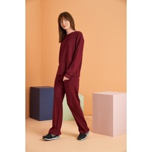 Pjs Kadın Bordo Pijama Takımı 28101