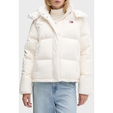 Tommy Jeans Kapitoneli Relaxed Fit Çıkarılabilir Kapüşonlu Şişme Mont Bayan Mont DW0DW21623 Ybh