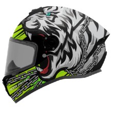 Axxis Draken S Roar B3 Matt Fluor Yellow Kapalı Motosiklet Kaskı + Yedek Siyah Vizör