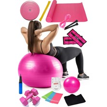 Jet 15'li Pilates Seti Pembe Minder Kalınlığı 4 mm Setli Ürün Dengeli Antrenman İçin
