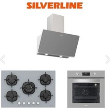 Silverline Gri Cam Ankastre Set (3457 Soho 60+CS5365S01+BO6502S02)