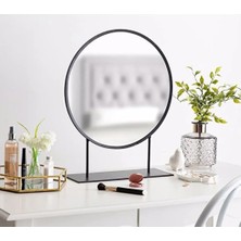 Merzana Metal Makyaj Aynası, 50 cm Masa Üzeri Ayna, Kozmetik Ayna