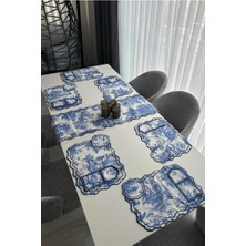 Çeyiz Diyarı Okyanus Keten Amerikan Servis Takımı 19 Parça Mavi