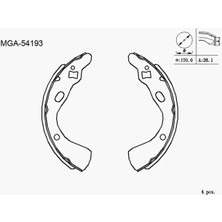 MGA 54193 Arka Fren Balatasi KK1502638Z