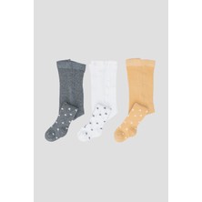 Defne Baby 3 Adet Pamuklu Kız Çocuk ve Bebek Külotlu Çorap