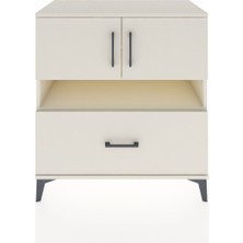Dienni Hyperion Şifonyer 3 Raflı Tek Çekmeceli 2 Kapaklı 88X44X96 Aytaşı-Aytaşı