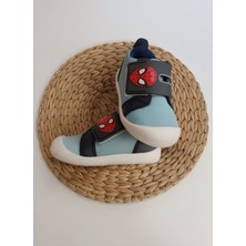 papucumun dünyası Ilk Adım  Ortopedik Bebek Ayakkabısı Örümcek Adam  Figürlü Renkli Bebek Spor Babet