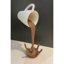 Pamuk's Design Dekoratif Dökülen Kahve Figürü, Sıcak Çikolata Figür, Içecek Köşesi Biblosu