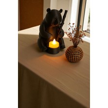 Pamuk's Design Dekoratif Tealight Mum Hediyeli Ayı Panda Tasarım Vegan