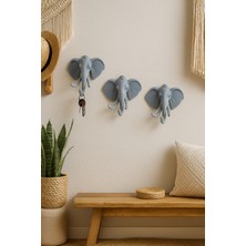 Pamuk's Design Dekoratif Bereket Fil Askılık Çok Amaçlı 3'lü Takım