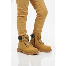 Conteyner Camel Nubuk Kaymaz Unisex Çocuk Bot 921 F