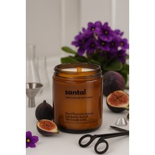 Basement : Santal : Amber Cam Kavanozda : Kokulu Soya Mum (Sandal Ağacı, Papirus, Kakule, Amber, Menekşe, Incir)