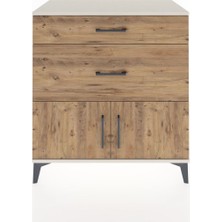 Dienni Hyperion Şifonyer 2 Çekmeceli 2 Kapaklı 88X44X96 Aytaşı-Çam
