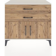 Dienni Hyperion Şifonyer 2 Çekmeceli 2 Kapaklı 88X44X80 Aytaşı-Çam