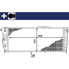 Mahle RADYATÖR VECTRA A 1990-1995 CALIBRA A 1994-1997 AC KLİMASIZ MEK 618X375X28 1300092 3096385